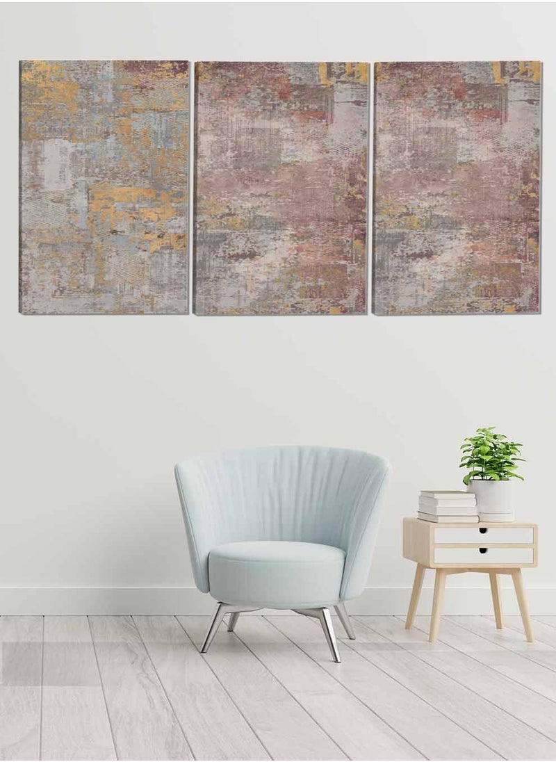 LOWHA Set Of 3 Framed Canvas Wall Arts Stretched Over Wooden Frame Suit Triptych Abstract Paintings For Home Living Room Office Decor  - Image 1