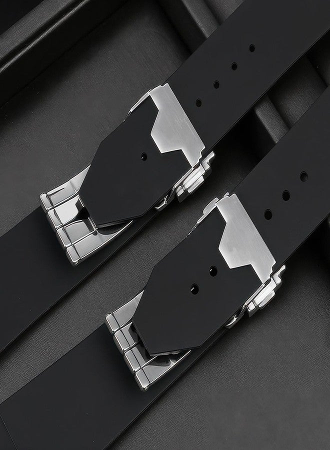 HiCycle2 سوار بديل بمشبك HiCycle2 لساعة Hublot Big Bang مقاس 38 مم، سوار قابل للطي من الفولاذ المقاوم للصدأ الفضي (20 مم) - Image 5