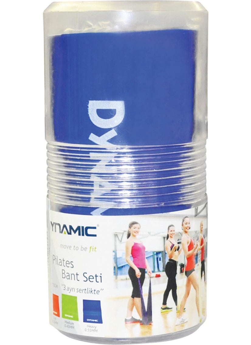 Dynamic 3-Piece Pilates Band Set – 120x15cm – 3 Different Hardnesses  - Image 4