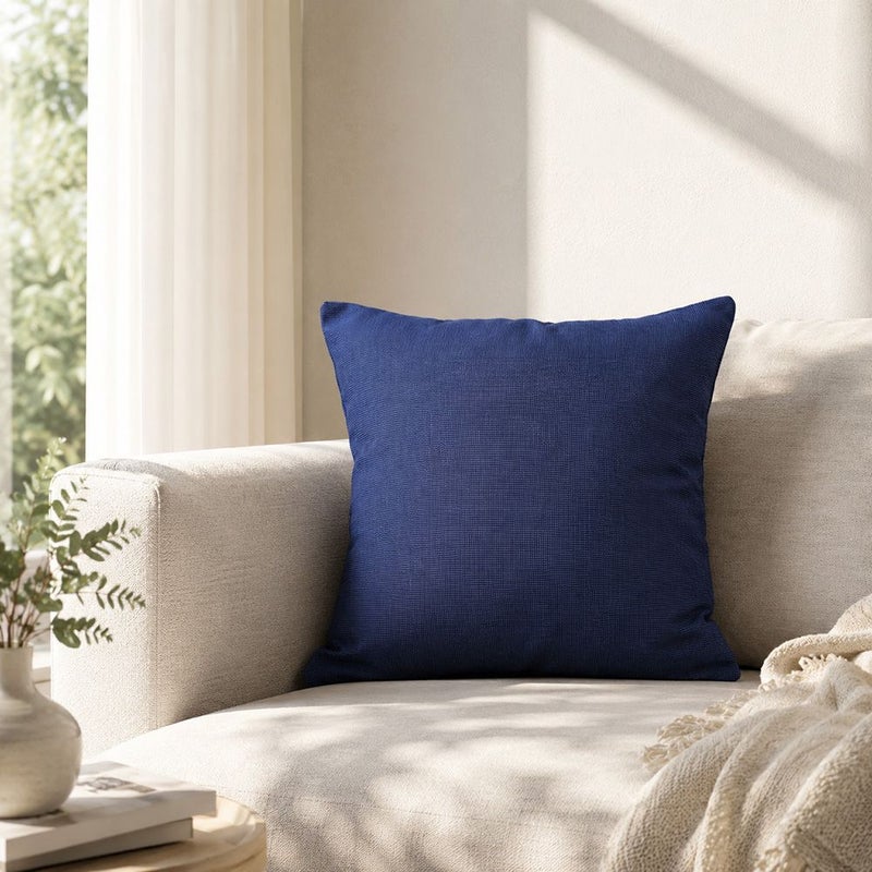 DANUBE HOME Woven Cushion 45X45Cm - Marcie Midnight, Blue, Refined Woven Lounge Cushion, 100% Olefin Fabric, For Patio Furniture, Covered Lounges And Garden Chair - Image 5