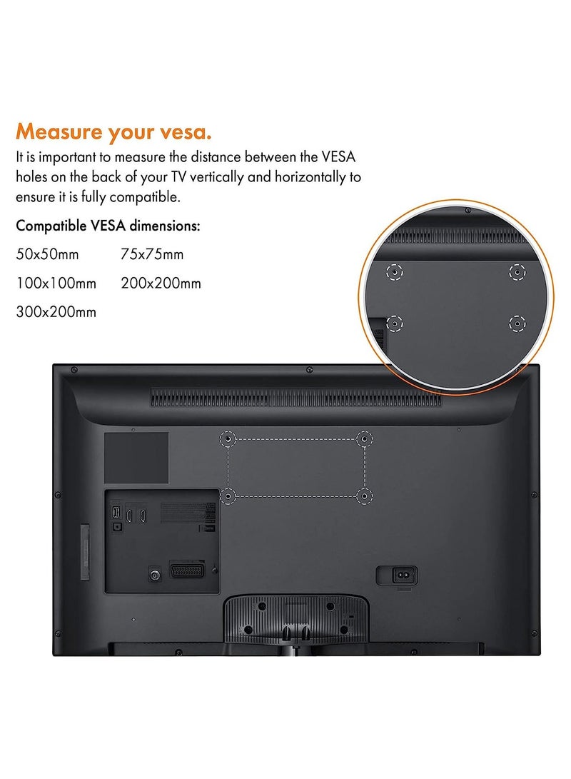 15-42 Inch TV Wall Bracket – Flat to Wall Mount for VESA Compatible Screens, 40kg Weight Capacity - Image 4