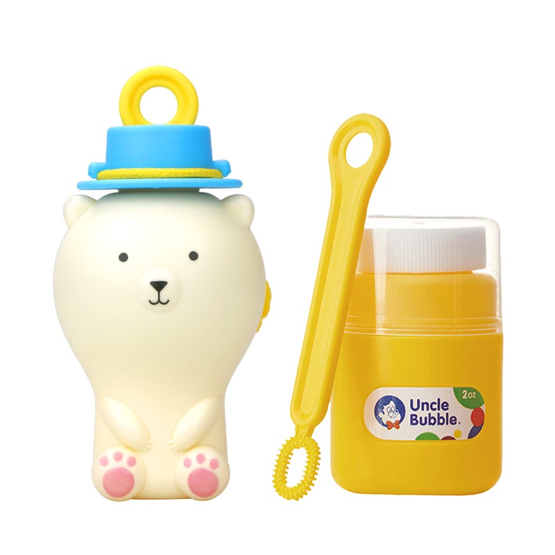 Uncle Bubble Fun Tiny Bea AntiSpill Pals More Play Less Mess SpillResistant Incl Lovely Tiny Bear Bubble Solution 2 Bubble Wands - Image 2