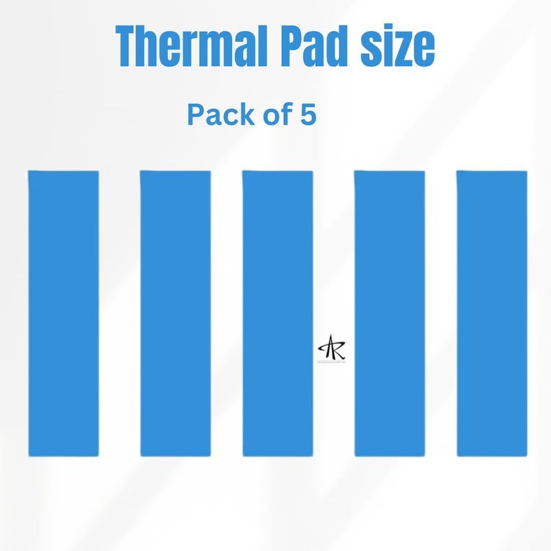 TRUEBOND 5 Pack Thermal Pad 20x67x0.5mm - Conductive Silicone Pads With 12.0 W/(m⋅K) Conductivity for SSD CP, GPU LED IC Chipset Cooling - Blue - Image 2