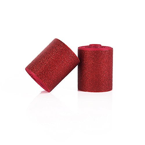 David accessories Holographic Solid Shiny Glitter Grosgrain Ribbon 3" Wide for Handmade Hair Bow Clip Accessories and Festival Wedding Party Birthday Bridal Shower Decoration (5 Yards, Red) - Image 3