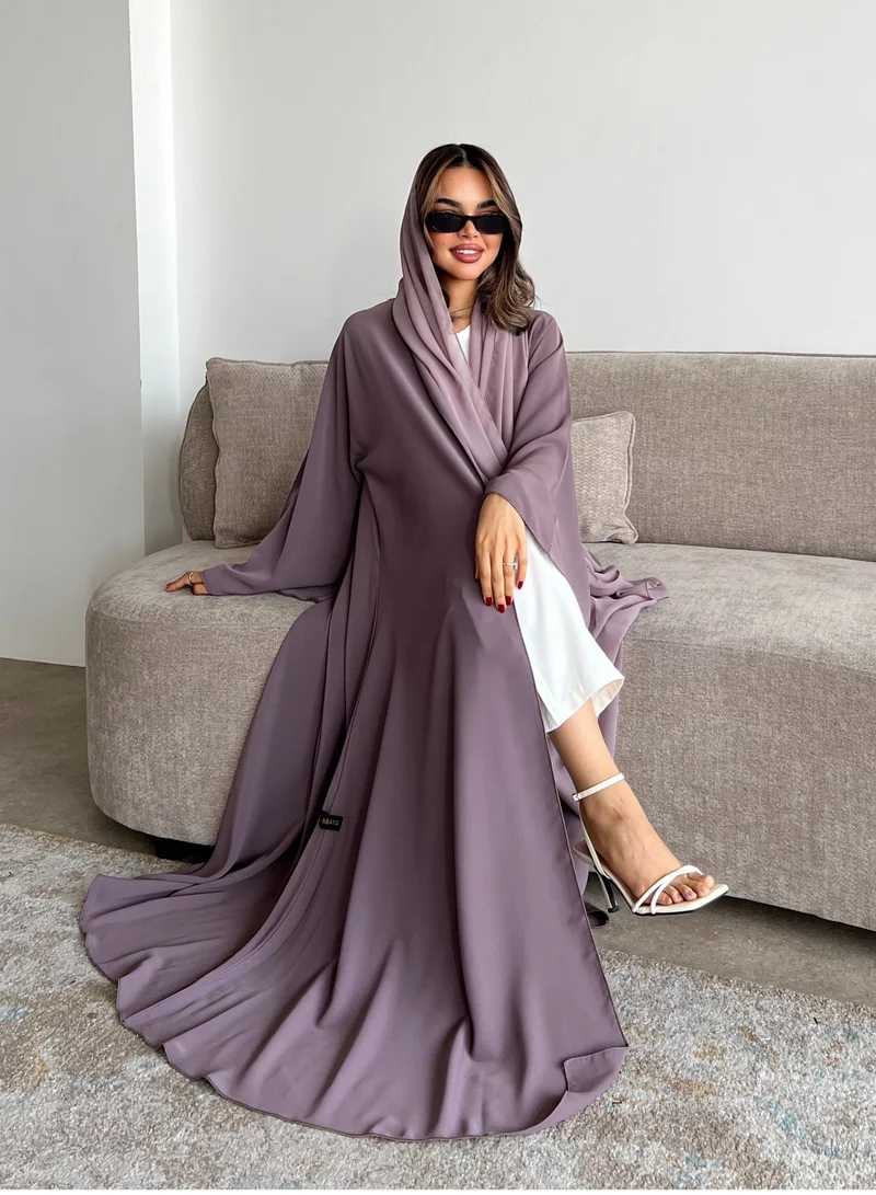 Lusin Abaya Elegant Dusty Purple Summer Abaya