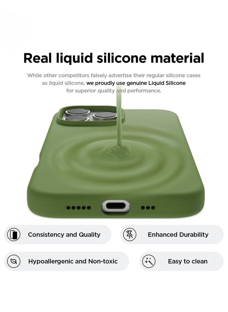 Raxoom iPhone 16 Pro Case Cover – Cedar Green, Full Body Protection, Shockproof, Slim Design with Anti-Scratch Soft Microfiber Lining