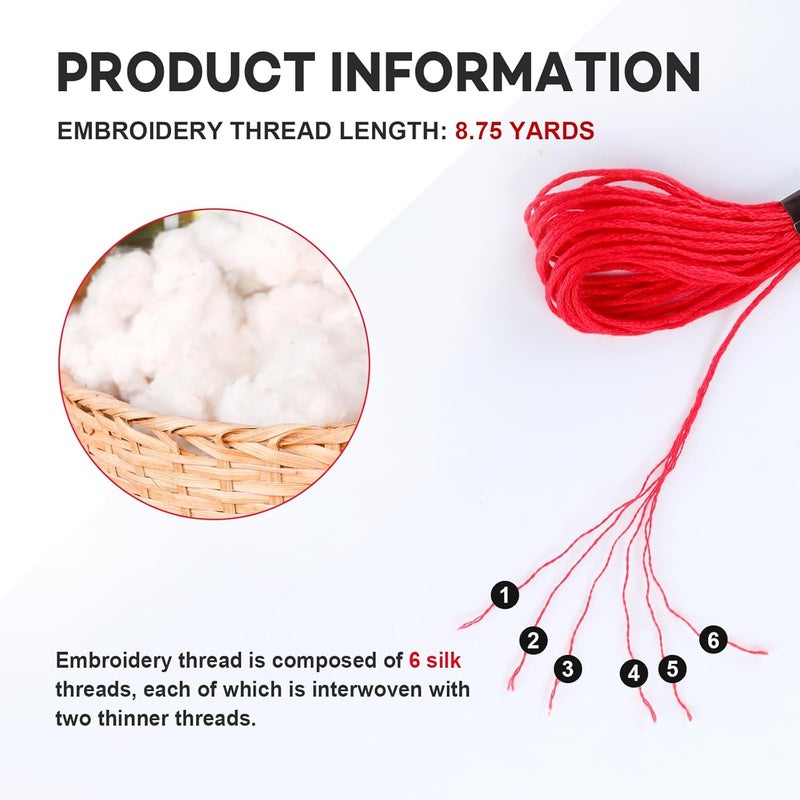 LOVIMAG Embroidery Thread Floss 360 Colors Skeins Friendship Bracelet String Making Bracelets Cross Stitch Kit Supplies Thin Yarn Sewing Patterns Cotton Strings Crochet Braces Wrap Rainbow Crafts - Image 2