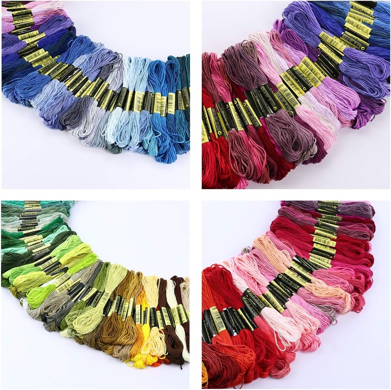 LOVIMAG Embroidery Thread Floss 360 Colors Skeins Friendship Bracelet String Making Bracelets Cross Stitch Kit Supplies Thin Yarn Sewing Patterns Cotton Strings Crochet Braces Wrap Rainbow Crafts - Image 3