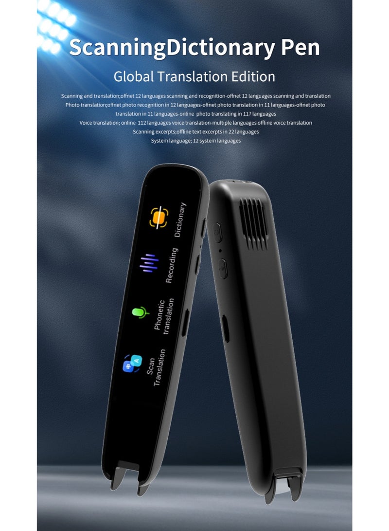 Scanning Translation Pen, OCR Digital Pen Scanner, 112 Languages Translation Device Dyslexia Reading Tool, for Meetings Learning Travelling, Book Reader, Dictionary Pen, Exam Reader Pen - Image 1