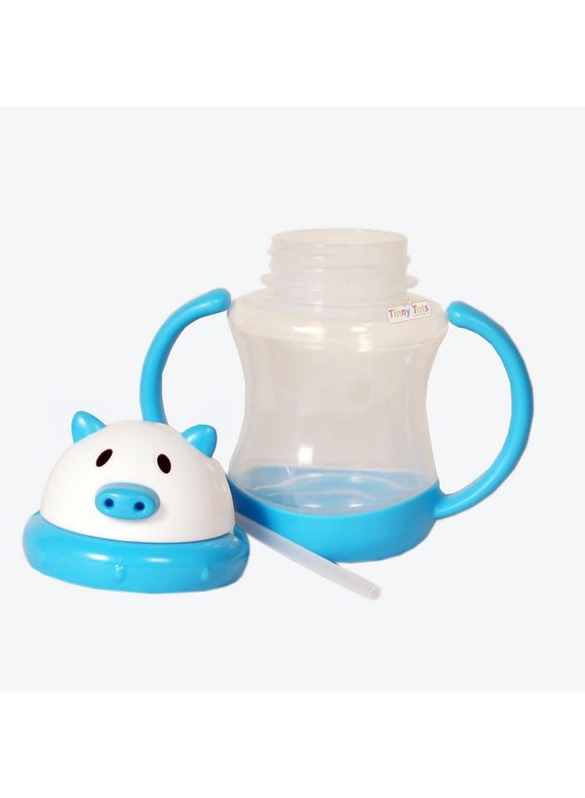 Tinny Tots Baby Unbreakable Sipper Bottle Cup;Mug Learning Sippy Bpa Free Anti Spill Sippy Cup Dust Proof Sippy Cup With Twin Handles Sipper For Toddlers;Infants;Babies (Blue 1070 Medium) - Image 3