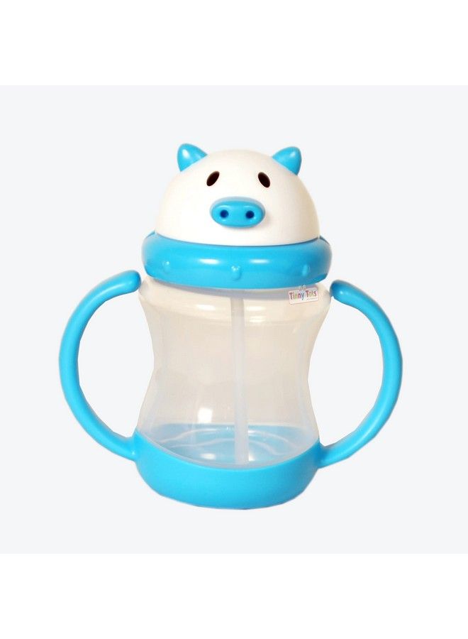 Tinny Tots Baby Unbreakable Sipper Bottle Cup;Mug Learning Sippy Bpa Free Anti Spill Sippy Cup Dust Proof Sippy Cup With Twin Handles Sipper For Toddlers;Infants;Babies (Blue 1070 Medium) - Image 1