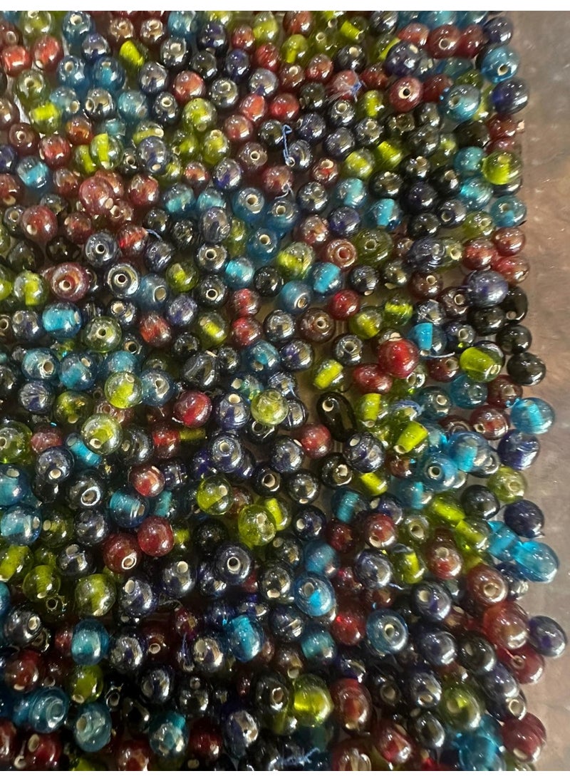 Gönülden Tasarım Heart Design 100 Pieces Colorful Hole Glass Beads  - Image 2