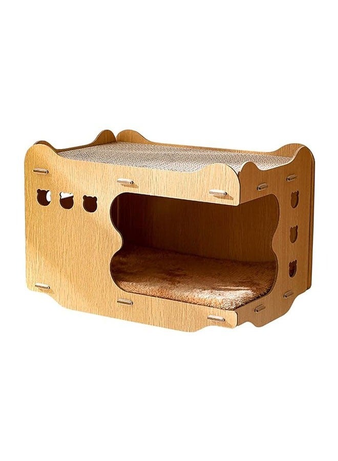 general Cat scratch house, space saving comfortable stackable wearable cat scratcher base double (wide mouth) - Image 1