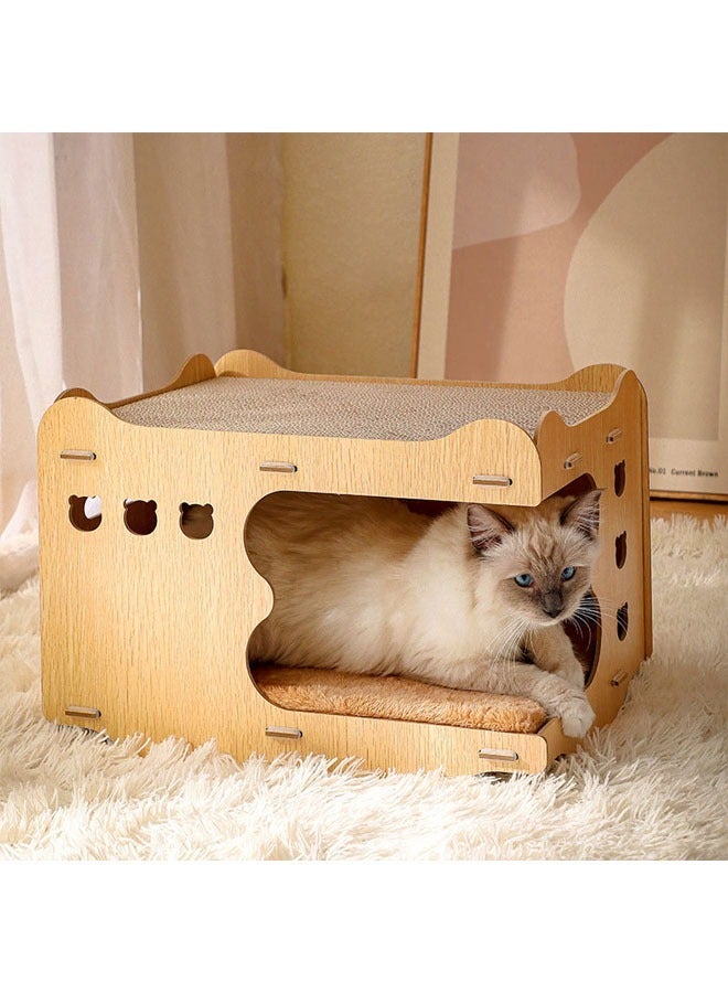 general Cat scratch house, space saving comfortable stackable wearable cat scratcher base double (wide mouth) - Image 2