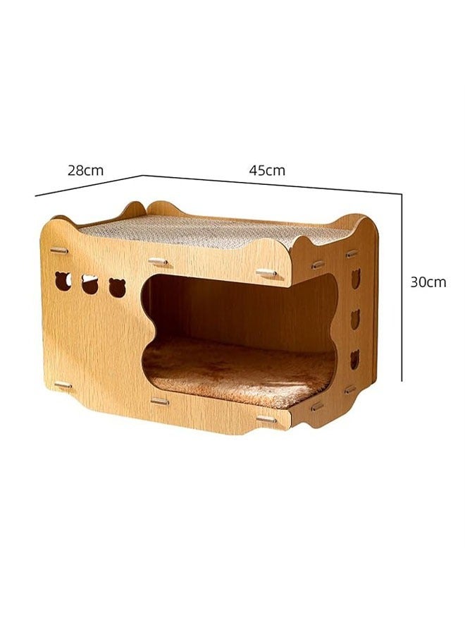 general Cat scratch house, space saving comfortable stackable wearable cat scratcher base double (wide mouth) - Image 4