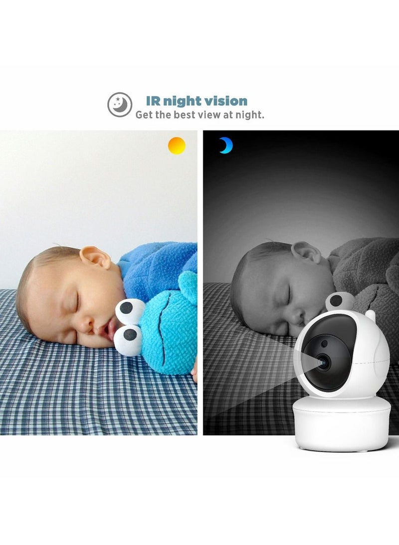 Crony جهاز مراقبة الأطفال TFT LCD مقاس 5 بوصات، شاشة كبيرة مقاس 5 بوصات، رؤية ليلية، صوت ثنائي الاتجاه، جهاز مراقبة الأطفال لاسلكيًا - Image 3