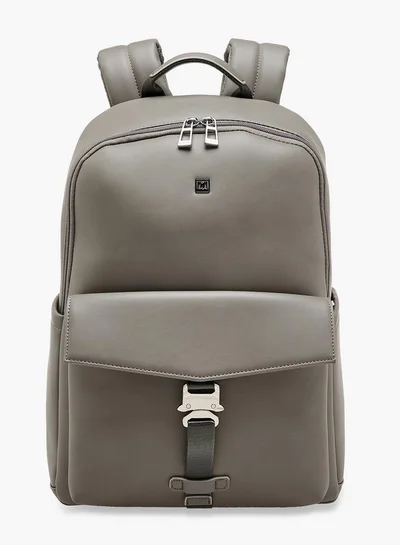 DUCHINI Solid Backpack with Adjustable Shoulder Straps - 31x17x43 cm