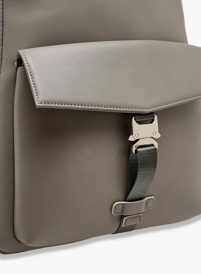 DUCHINI Solid Backpack with Adjustable Shoulder Straps - 31x17x43 cm - Image 5