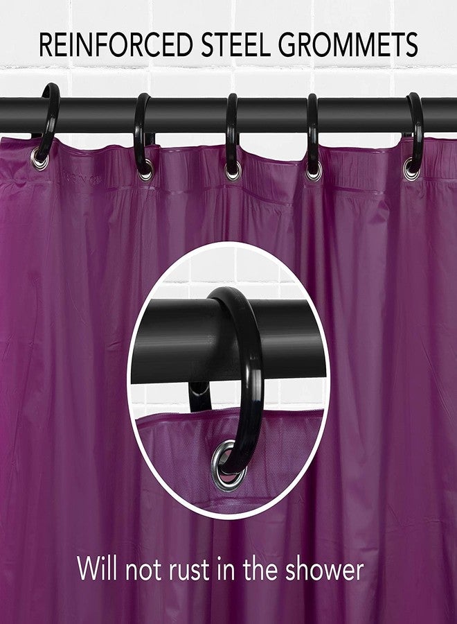 Shower Curtain Liners, 70 x 72 Inches with 12 Metal Grommet Holes, Waterproof Heavy Duty Plastic Liners: Pale Blue - Image 4