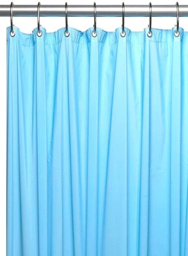 Shower Curtain Liners, 70 x 72 Inches with 12 Metal Grommet Holes, Waterproof Heavy Duty Plastic Liners: Pale Blue - Image 1