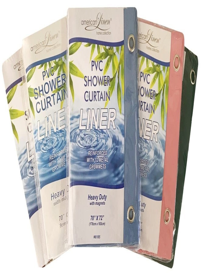 Shower Curtain Liners, 70 x 72 Inches with 12 Metal Grommet Holes, Waterproof Heavy Duty Plastic Liners: Pale Blue - Image 3