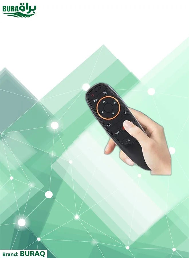 BURAQ Wireless Voice Control Handheld Remote Control For Pc Android-Samrt Tv Laptop Notebook Black  - Image 2