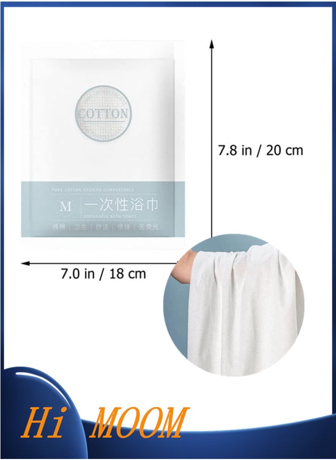 Hi Moon 1pcs Disposable Bath Towel Bathroom Towels Coin Towels Body Towel for Cycling Bath Wraps for Women Disposable Soft Towels Soft Shower Towels Spa Miss White Cotton Hand Towel  - Image 1