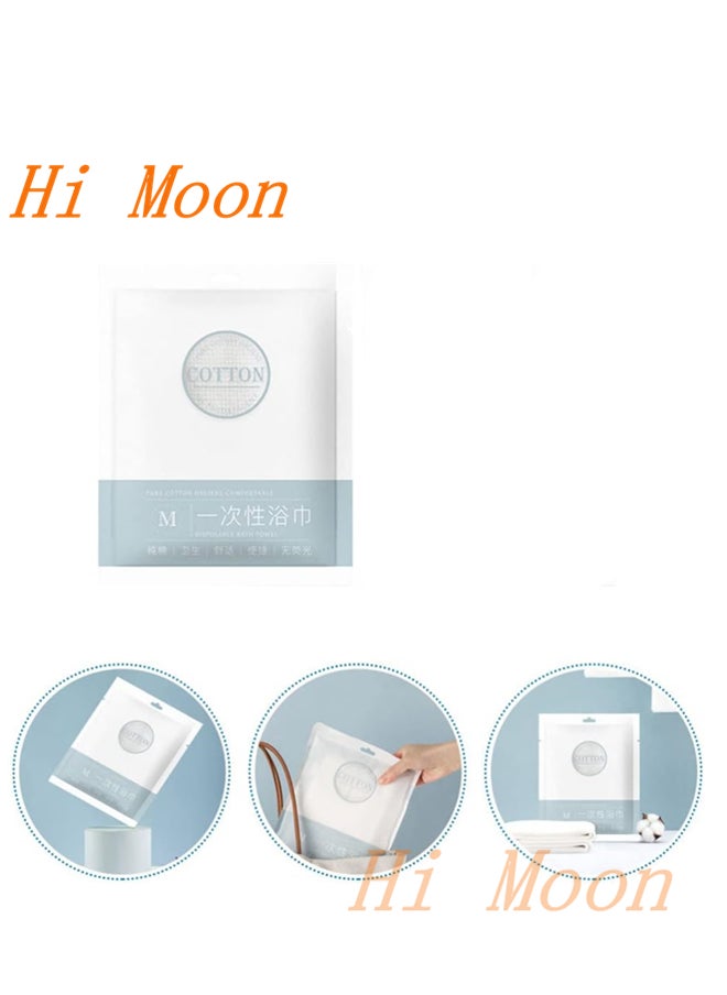Hi Moon 1pcs Disposable Bath Towel Bathroom Towels Coin Towels Body Towel for Cycling Bath Wraps for Women Disposable Soft Towels Soft Shower Towels Spa Miss White Cotton Hand Towel  - Image 3