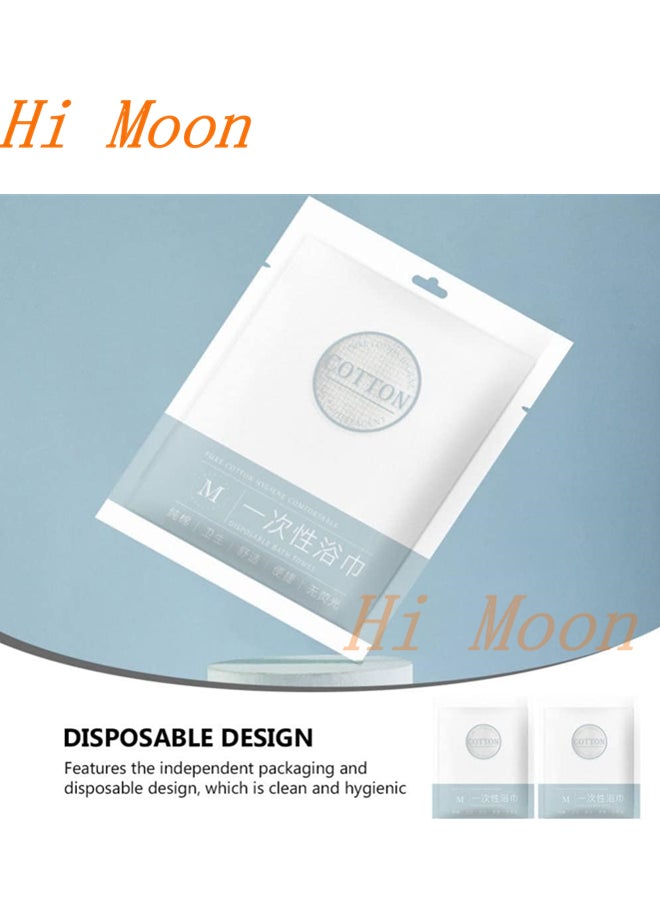 Hi Moon 1pcs Disposable Bath Towel Bathroom Towels Coin Towels Body Towel for Cycling Bath Wraps for Women Disposable Soft Towels Soft Shower Towels Spa Miss White Cotton Hand Towel  - Image 4