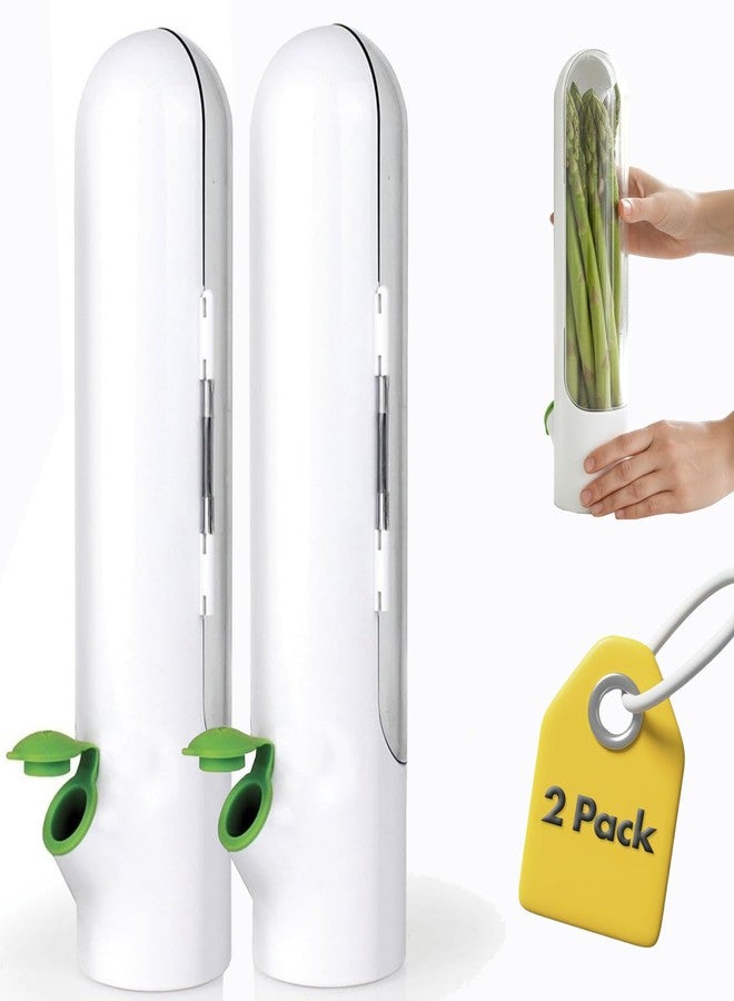 بريبارا علبة تخزين الأعشاب Prepara Herb Savor Pod 2.0 - موفرة للمساحة للتخزين في باب الثلاجة، فوهة صب تحافظ على الأعشاب طازجة لمدة تصل إلى 3 أسابيع - بلاستيك خالٍ من مادة BPA - فتحة سهلة الوصول (عبوة من قطعتين) - Image 1