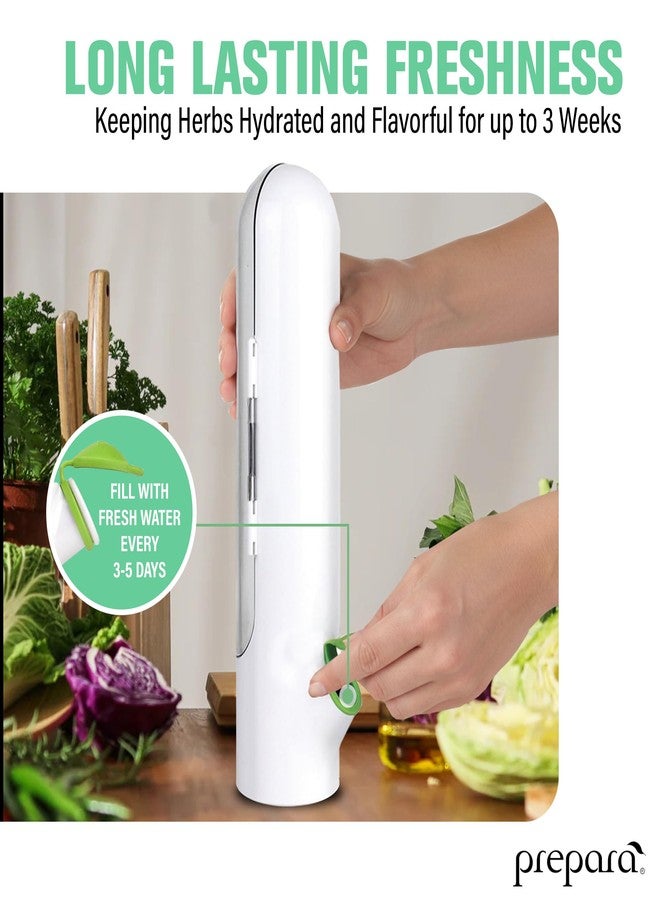 بريبارا علبة تخزين الأعشاب Prepara Herb Savor Pod 2.0 - موفرة للمساحة للتخزين في باب الثلاجة، فوهة صب تحافظ على الأعشاب طازجة لمدة تصل إلى 3 أسابيع - بلاستيك خالٍ من مادة BPA - فتحة سهلة الوصول (عبوة من قطعتين) - Image 2