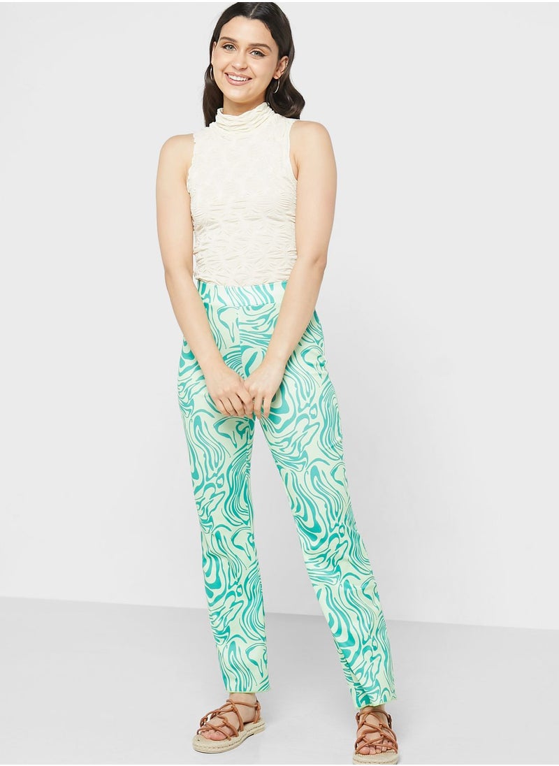 Ginger - Printed Casual Pants - Image 1