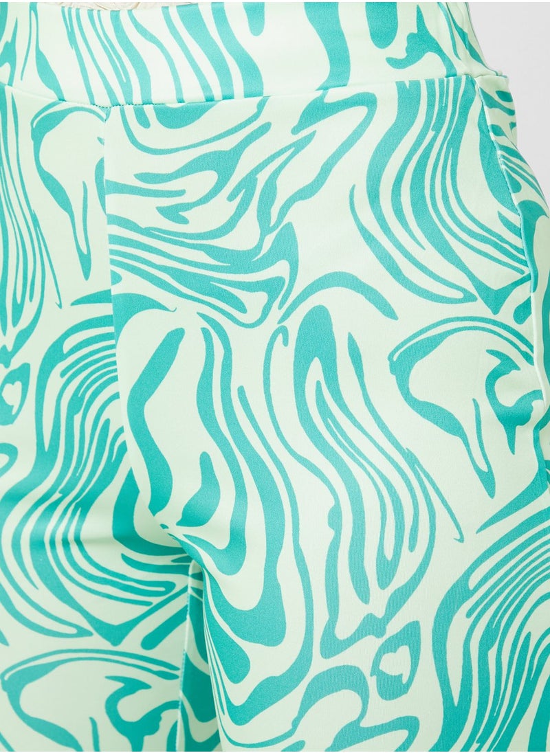 Ginger - Printed Casual Pants - Image 1