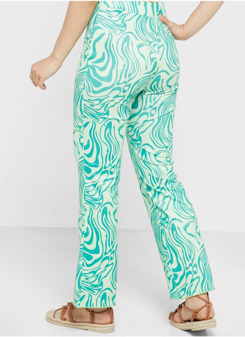 Ginger - Printed Casual Pants - Image 1