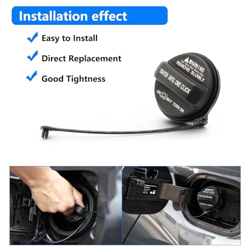 keriolee Gas Cap Fuel Cap Fit for Hyundai Accent Azera Elantra GT Entourage Equus Genesis Coupe Santa Fe Sonata Tucson Veloster, Kia soul sedona Forte Sportage Sorento Optima Amanti, Replaces OE 31010-3L600 - Image 3