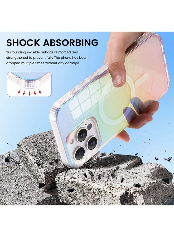 iPhone 16 Pro Max Case, [Magsafe Compatible] [Anti-Drop] [Anti-Slip] [Anti-Scratch] Shockproof Gradient Color Plating Hard Case for iPhone 16 Pro Max 6.9", Gradient Color - Image 3