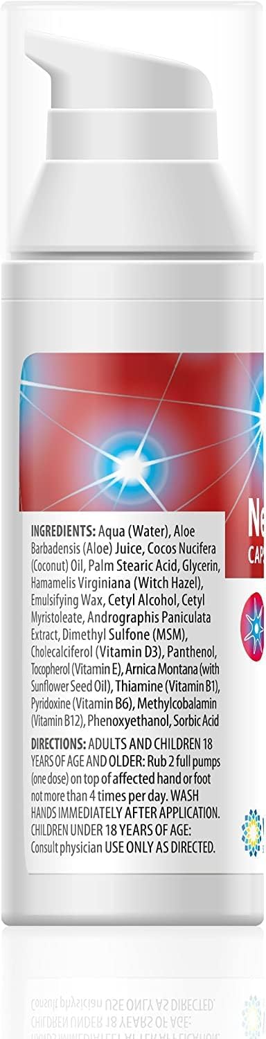 Vita Sciences Neuropathy Relief for Hands and Feet  Powerful Cream Formula for Burning Tingling and Numbness  with Arnica B12 B1 B5 B6 E MSM Aloe and Coconut Oil Base  CapsaicinFree - Image 3