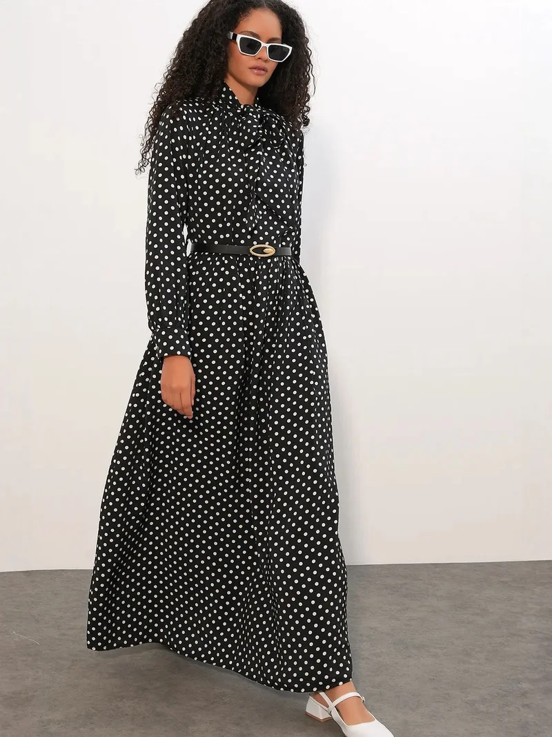 بيغ دارت BDART Polka Dot Maxi Shirt Dress