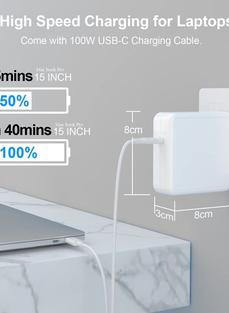 محول طاقة USB Type C بقوة 87 وات شاحن حائط USB-C عالمي بتقنية PD للشحن السريع لجهاز MacBook Pro مقاس 15 بوصة و13 بوصة وجهاز محمول من النوع C وiPhone 2016 - Image 5