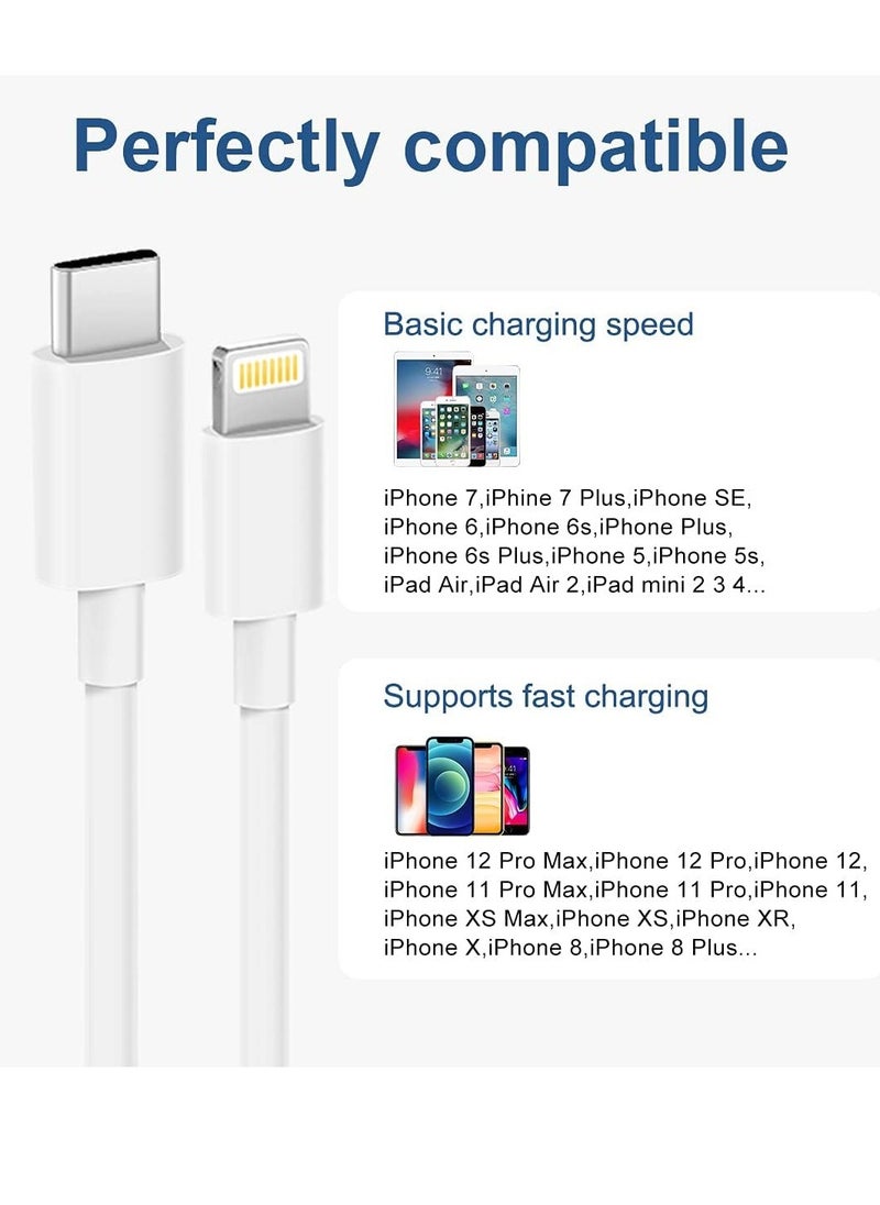 ELTRAZONE iPhone Fast Charger Lightning Cable [Apple MFi Certified] 2-Pack USB-C to Lightning Cable (6.6Ft) Fast Charging Compatible with iPhone14/14 Plus/14 Pro/14 Pro Max/13/13pro/12/12 Pro/12 Pro Max/11/iPad  - Image 4