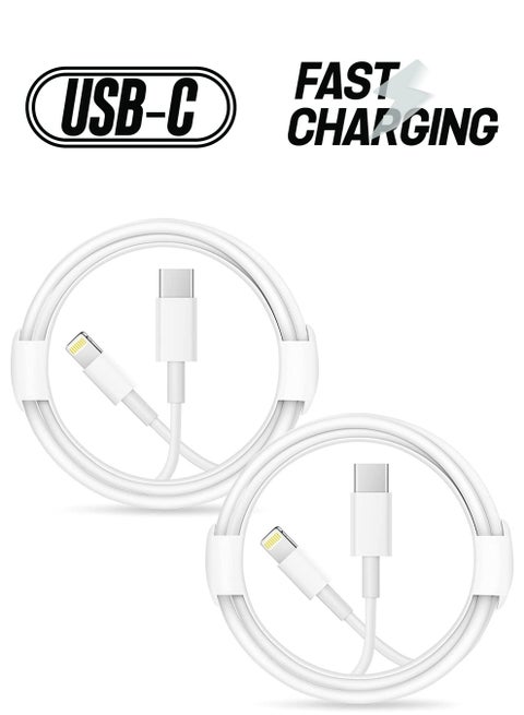 iPhone Fast Charger Lightning Cable [Apple MFi Certified] 2-Pack USB-C to Lightning Cable (6.6Ft) Fast Charging Compatible with iPhone14/14 Plus/14 Pro/14 Pro Max/13/13pro/12/12 Pro/12 Pro Max/11/iPad
