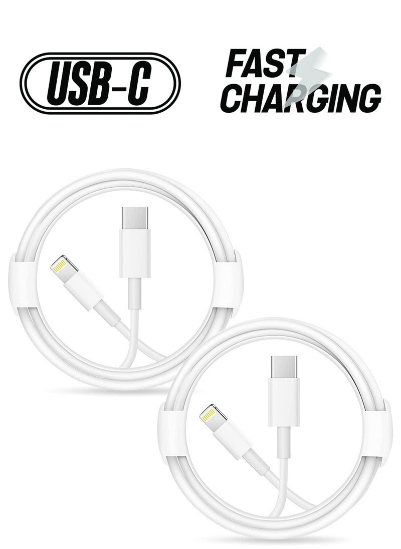 ELTRAZONE iPhone Fast Charger Lightning Cable [Apple MFi Certified] 2-Pack USB-C to Lightning Cable (6.6Ft) Fast Charging Compatible with iPhone14/14 Plus/14 Pro/14 Pro Max/13/13pro/12/12 Pro/12 Pro Max/11/iPad  - Image 1