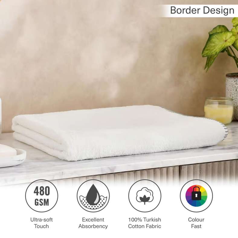 Pan Home منشفة استحمام شارلوت - بيضاء - Image 5