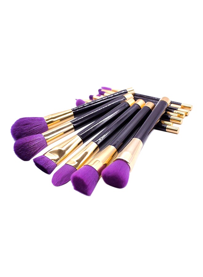 Loquat 15-Piece Professional Makeup Brush Set Black/Gold - Image 2