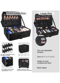 Professional Makeup Artist Bag Travel Makeup Case Portable Nail Organizer Box Art Supply Case with Adjustable Dividers/Attach to Trolley/Shoulder Strap (Black) - pzsku/Z1CAE3C95D107525344DAZ/45/_/1740034140/9603baa3-2917-45bf-b3c5-9391d781a19f