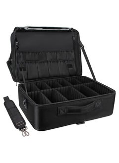 Professional Makeup Artist Bag Travel Makeup Case Portable Nail Organizer Box Art Supply Case with Adjustable Dividers/Attach to Trolley/Shoulder Strap (Black) - pzsku/Z1CAE3C95D107525344DAZ/45/_/1740035050/83d16d31-bf1e-4195-b1d9-4f44cc8dffcc