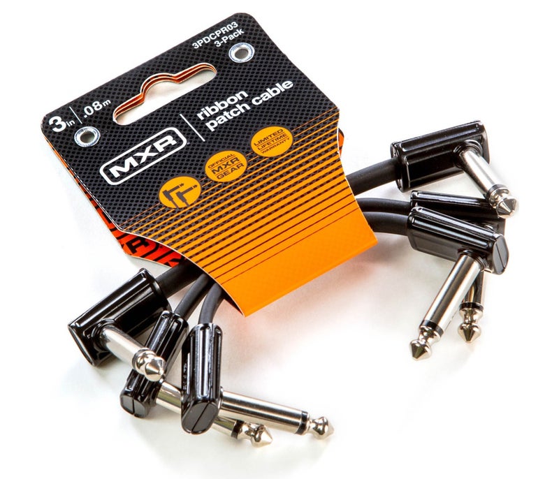 MXR 3PDCPR03 RIGHT ANGLE TO RIGHT ANGLE RIBBON PEDALBOARD PATCH CABLE - 3 INCH (3-PACK) - Image 3