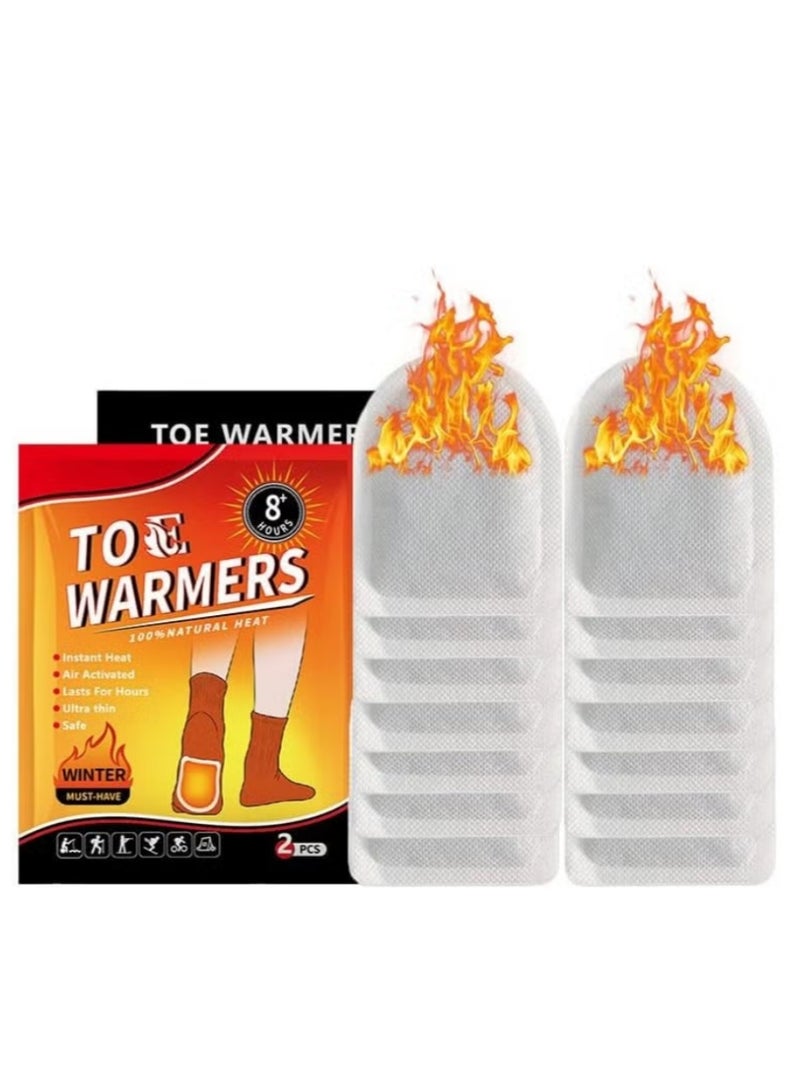 وسادات تدفئة للقدمين من هوت تو - 20 قطعة، وسادات تدفئة طبيعية لاصقة طويلة الأمد تُفعّل بالهواء للاستخدام مرة واحدة للأحذية والأحذية الطويلة - بدون رائحة ومريحة للعمل في الهواء الطلق والأنشطة الرياضية - Image 1