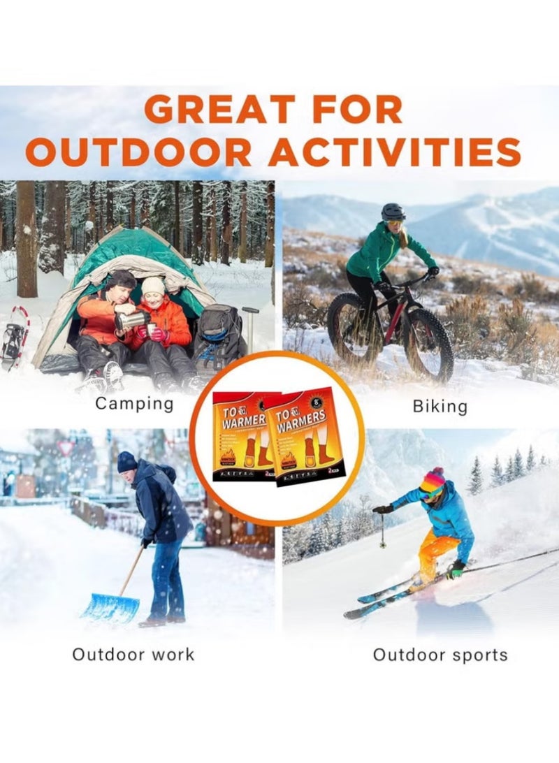 وسادات تدفئة للقدمين من هوت تو - 20 قطعة، وسادات تدفئة طبيعية لاصقة طويلة الأمد تُفعّل بالهواء للاستخدام مرة واحدة للأحذية والأحذية الطويلة - بدون رائحة ومريحة للعمل في الهواء الطلق والأنشطة الرياضية - Image 3