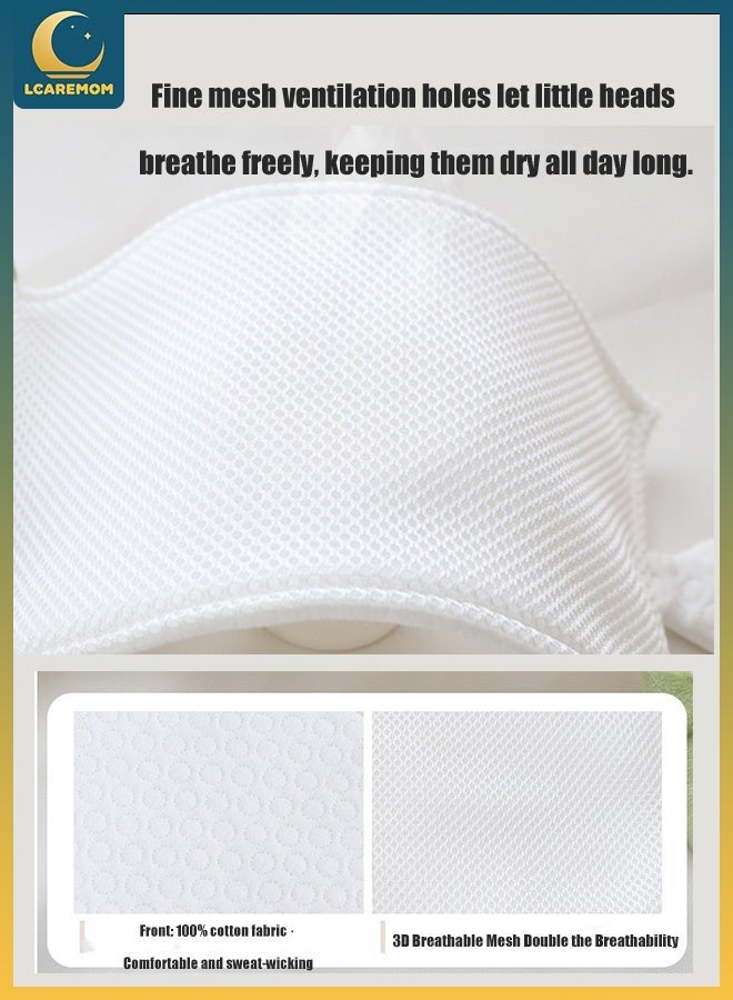 LCAREMOM Baby Head Shaping Pillow, Adjustable Distance, Millet Filling, Soft Newborn Pillow to Prevent Flat Head,Side Sleeping Design, Breathable and Washable,Baby Sleeping Pillow for Newborns and Infant (Cute Rabbit) - Image 4